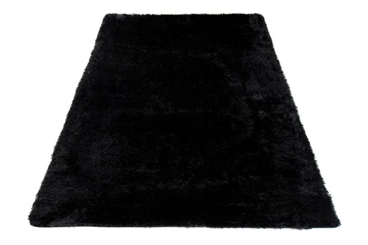 Silk rugs BLACK BLACK SILK