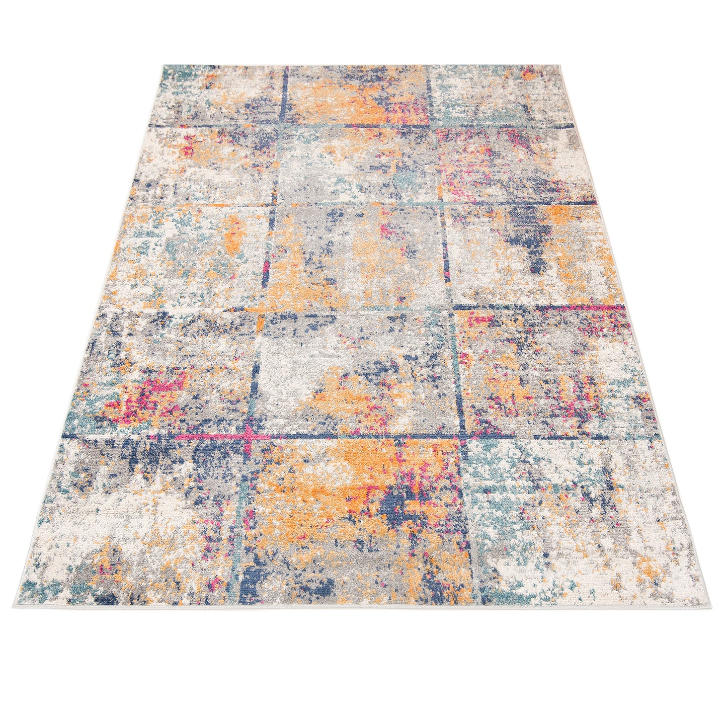 Denver rugs G038A WHITE/DARK BLUE DENVER FAA